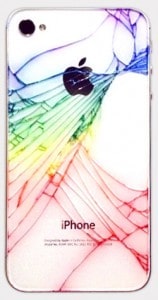 iPhone 4S com a traseira de vidro quebrada