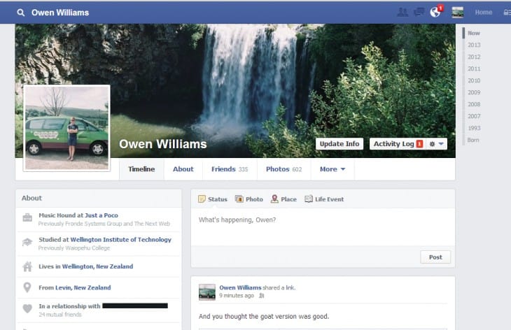 Nova Timeline do Facebook está a ser lançada na Nova Zelândia