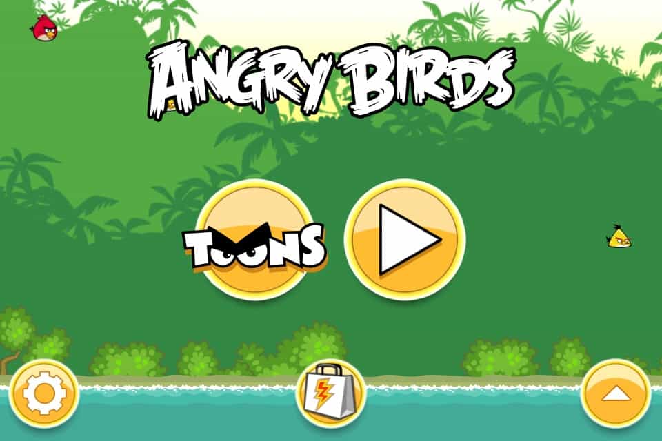 Angry Birds Toons - nova tela de entrada