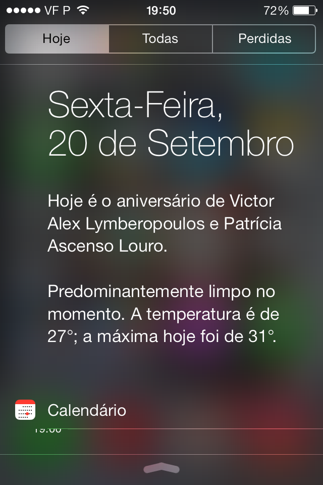 iOS 7 resumo do dia