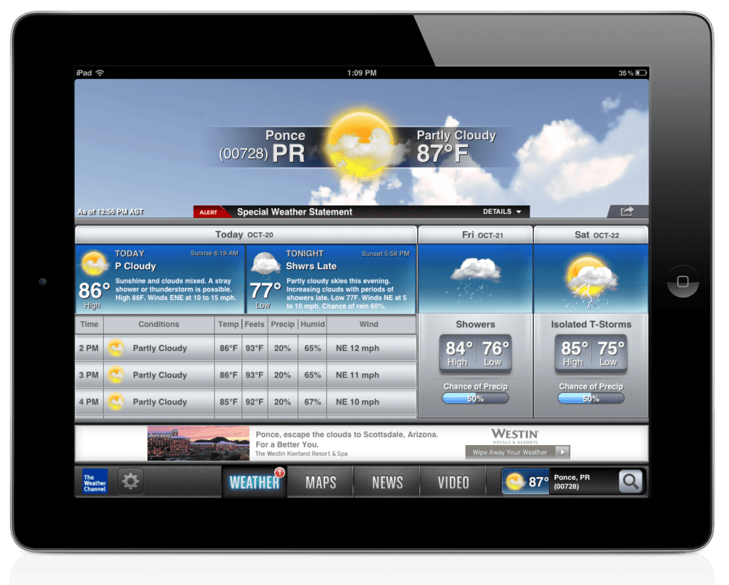 aplicativos para iPad the weather channel