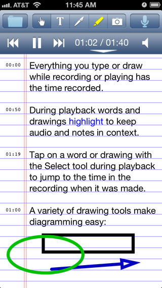 AudioNote para gravar notas e voz no iPhone