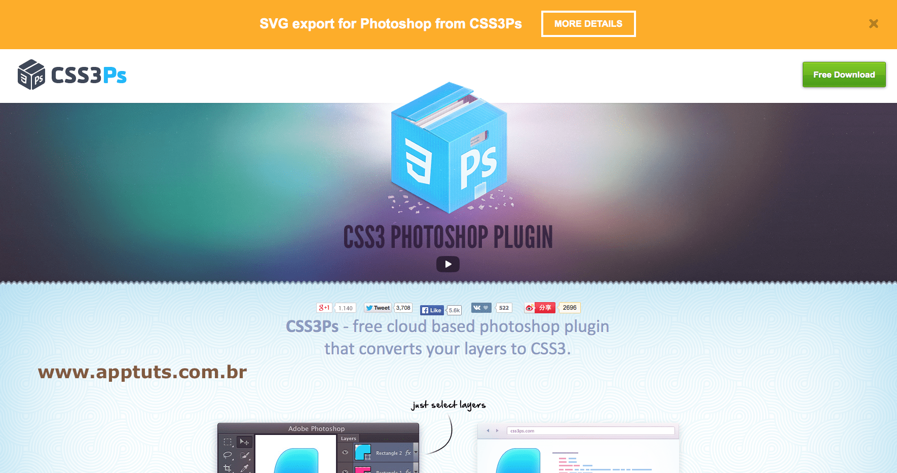 extensões grátis CSS3PS