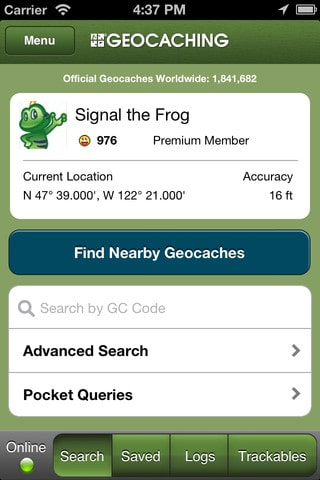 Geocaching apps para iphone