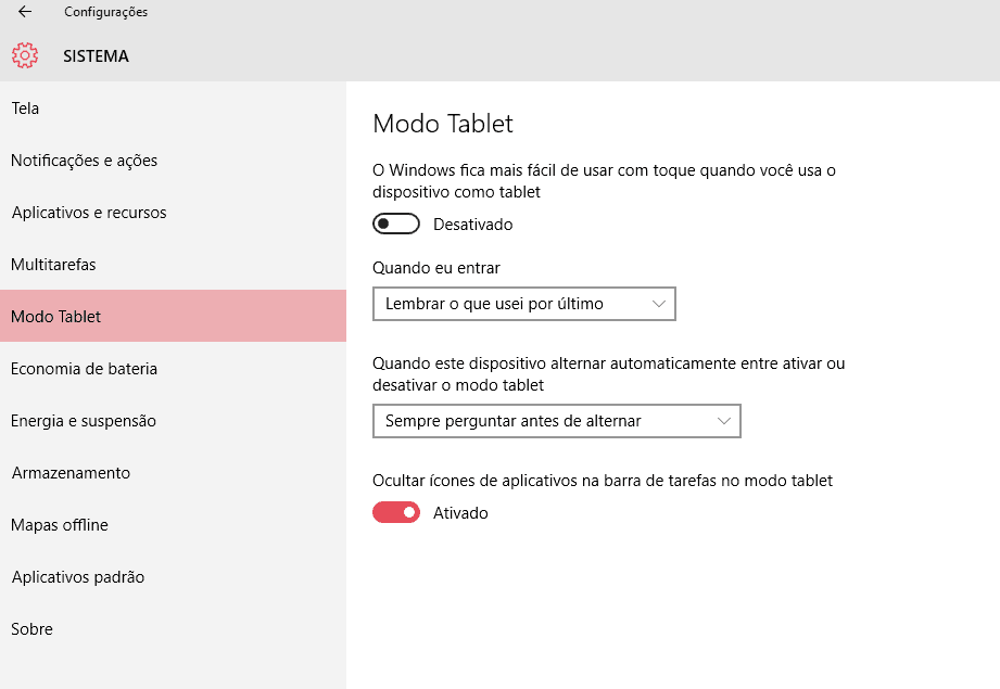 modo tablet no windows 10