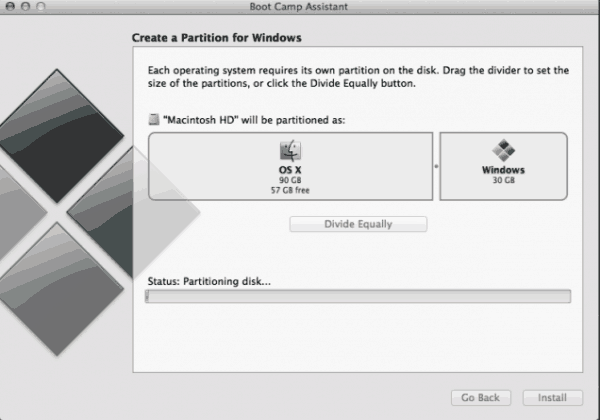 instalando windows via bootcamp no mac