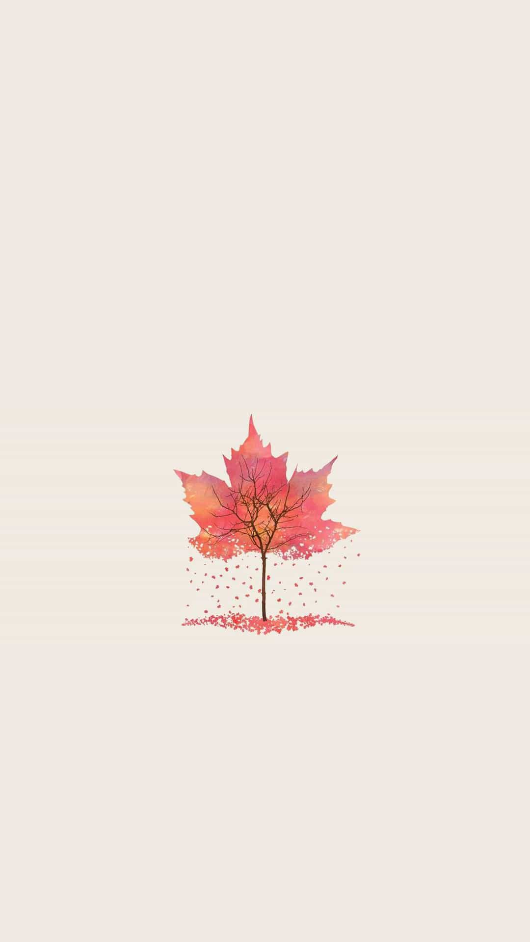 minimal-autumn-tree-leaf-illustration-android-wallpaper