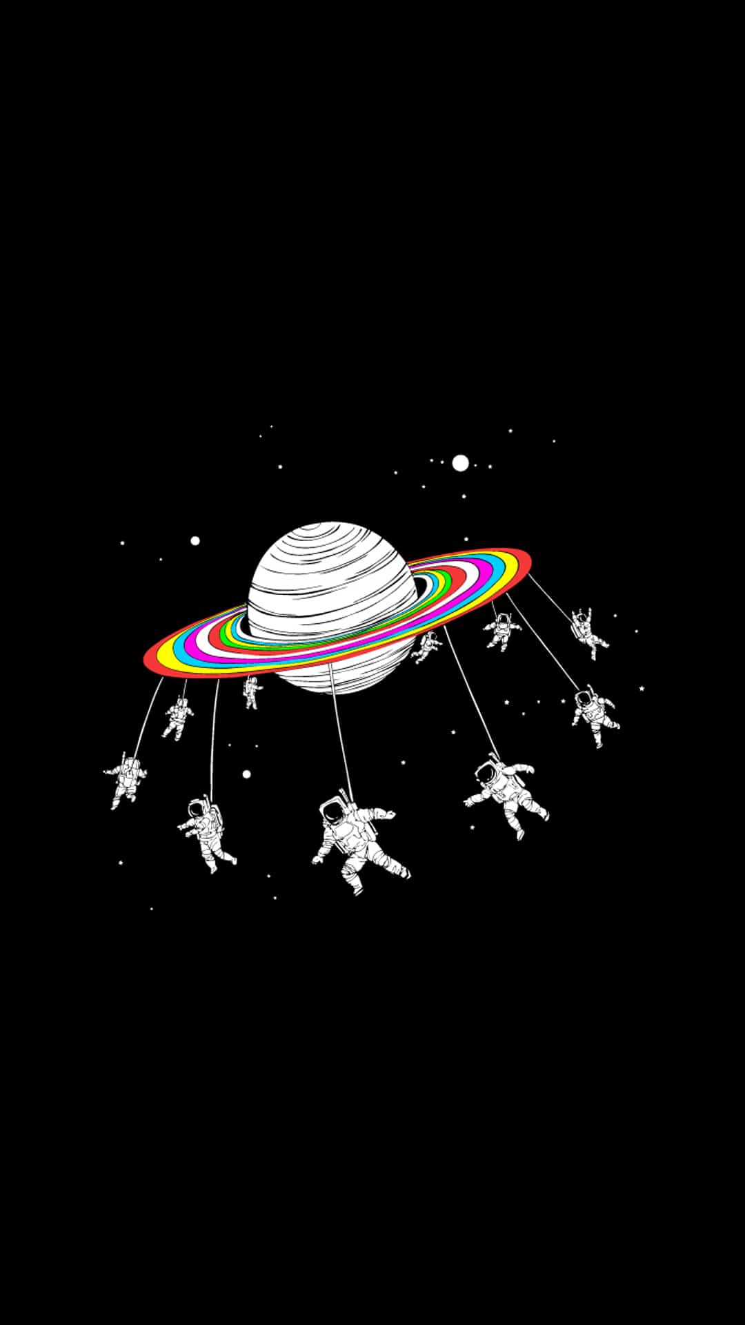 space-astronauts-go-round-planet-android-wallpaper