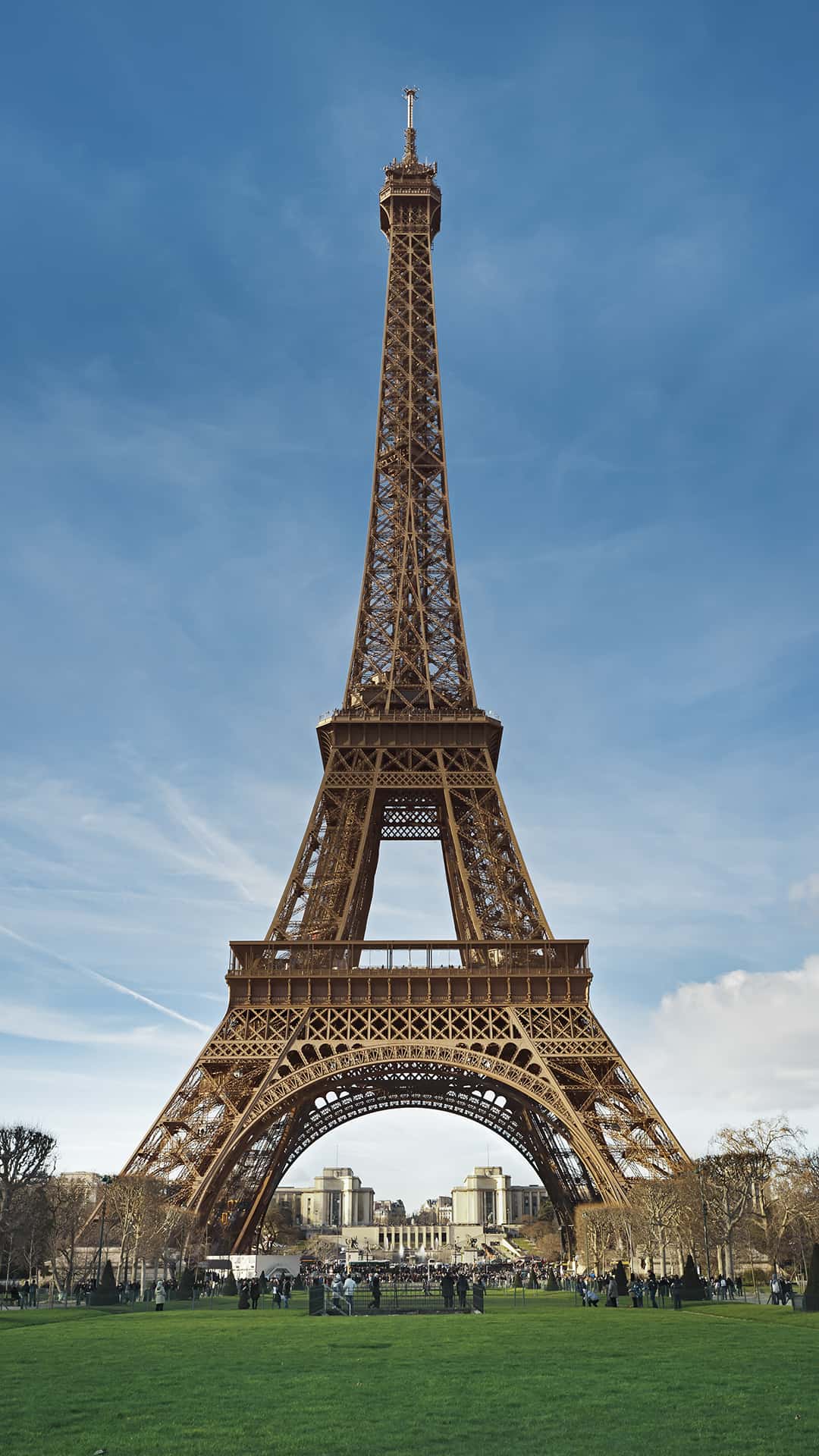 Eiffel Tower Paris France Blue Sky Android Wallpaper