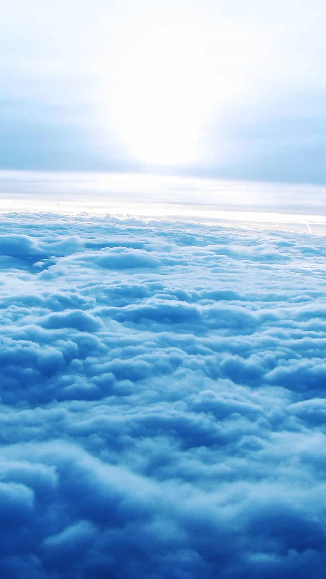 Soft Blue Clouds Aerial Android Wallpaper