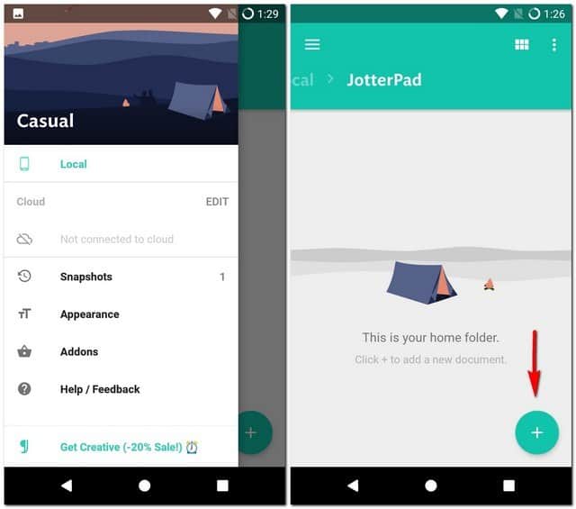 JotterPad best writing apps for Android