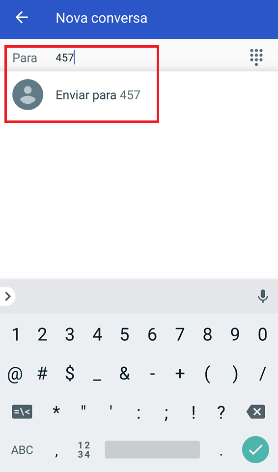 nova mensagem android