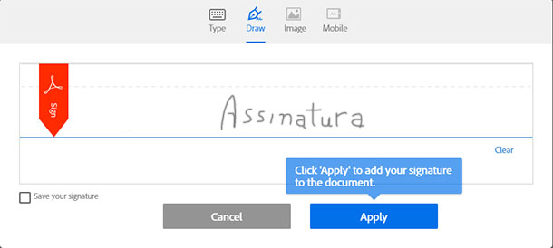 apps para assinar documentos adobesign