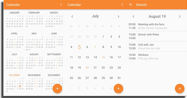 aplicativos de calendário simple calendar