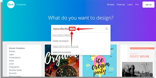 slide how to use Canva