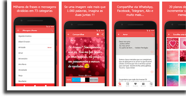 Mensagens prontas para celular aplicativos de frases