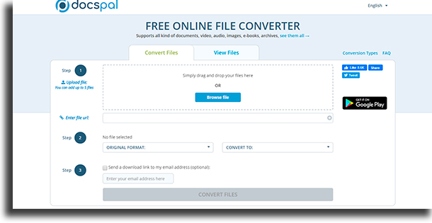 DocsPal converter documentos word em PDF