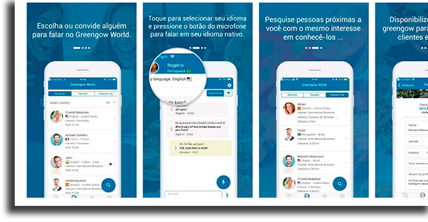 Greengow aplicativos para conversar com estrangeiros