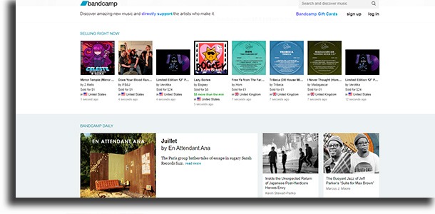 Bandcamp best websites to download music