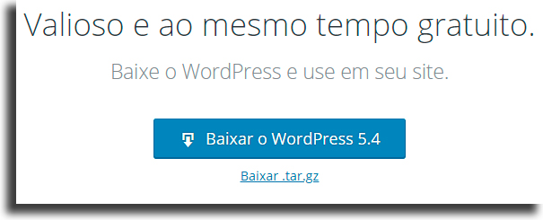 Instale o WordPress 