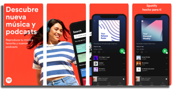 descargar música en iOS Spotify