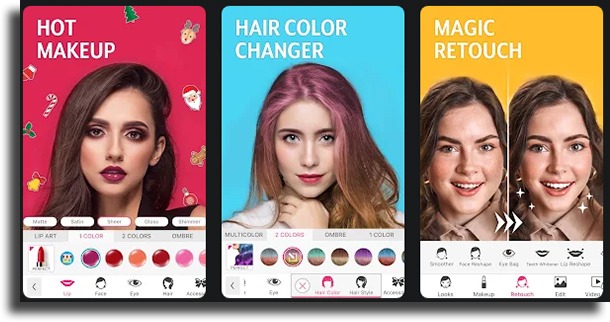 YouCam Makeup apps to change hair color