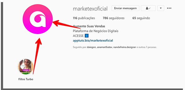 biografia de instagram da empresa marketex