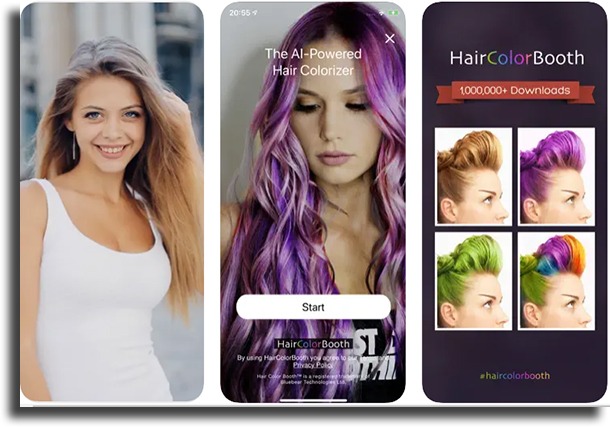 Hair Color Booth apps to change hair color