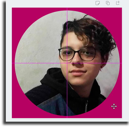 pink cross round profile photo on Instagram