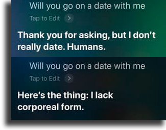 Will you go on a date with me? funny things to tell siri