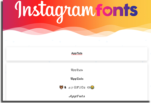 Instagram Fonts fonts for Instagram