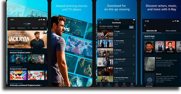 Amazon Prime Video movie streaming apps on iPhone