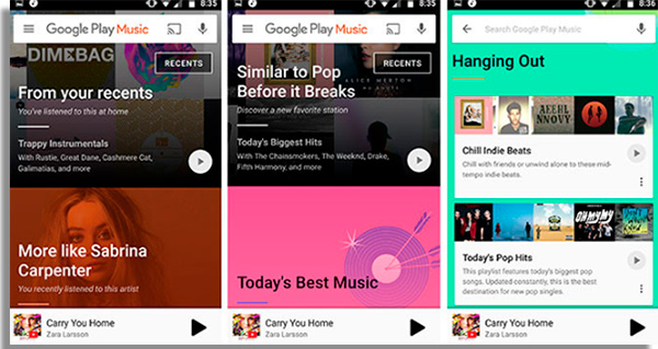 Google Play Music listen to offline music