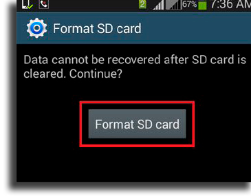 The SD card is no longer being identified common Android problems