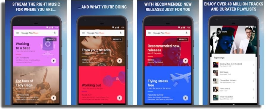 escuchar música sin conexión en Android Google Play Music