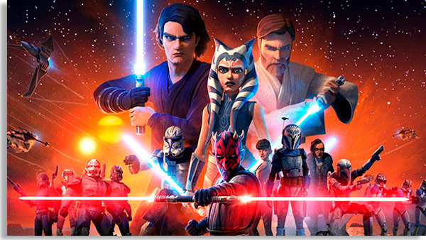 tela promocional de star wars: the clone wars