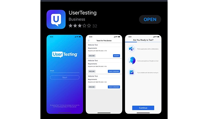 user testing