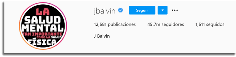 Latinos con más seguidores en Instagram J Balvin