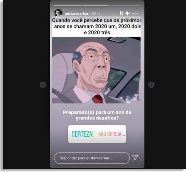 tela de stories com enquetes de instagram do gustavo cerbasi