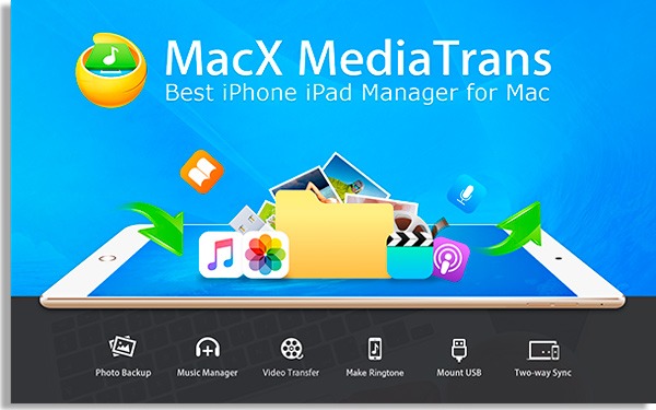 macx media trans software para fazer backup do iphone