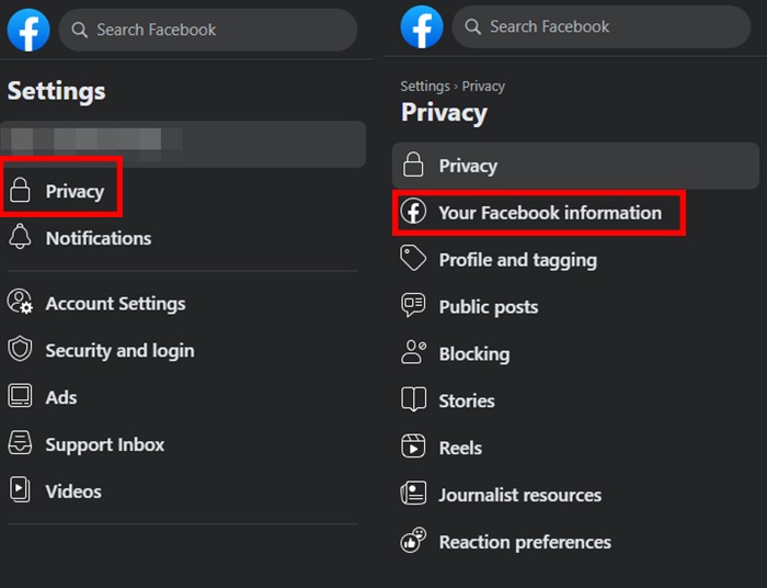 Your Facebook Information recover deleted Facebook files