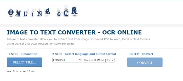 Online OCR best image-to-text apps