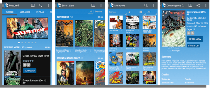 DC Comics aplicaciones para leer cómics online