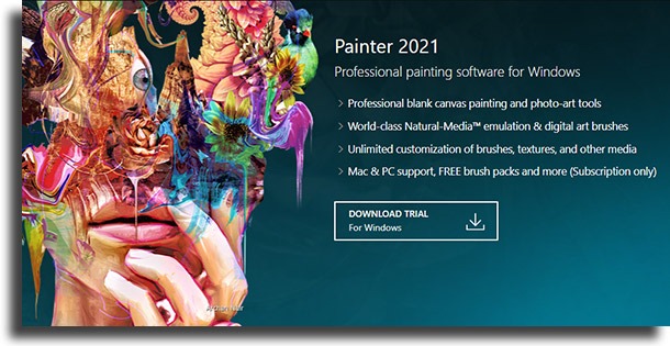 Corel Painter drawing apps and websites