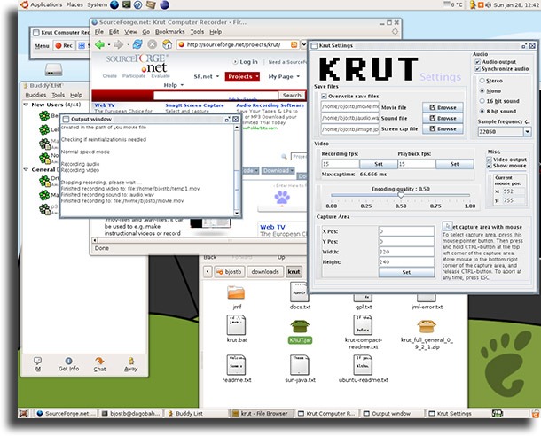 Krut screen recorders for Linux