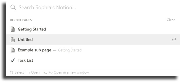 Search quIckly notion tips and tricks