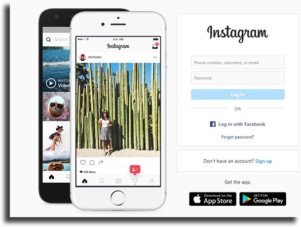 log into instagram post on Instagram from PC
