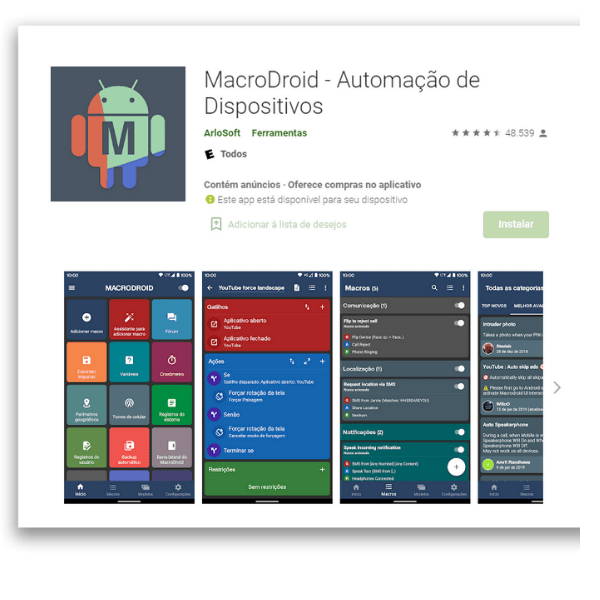 aplicativos automação para Android MacroDroid