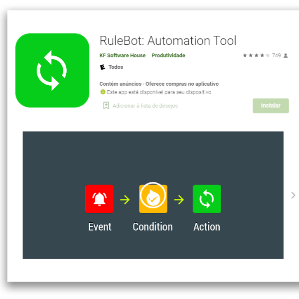 aplicativos automação para Android RuleBot