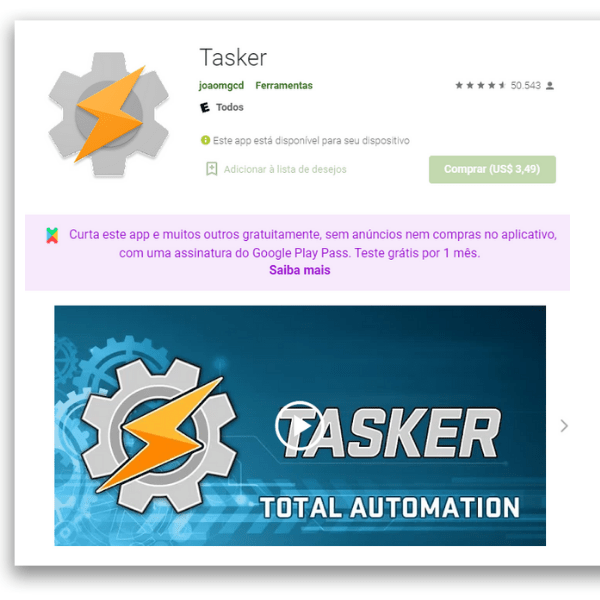 aplicativos automação para Android Tasker